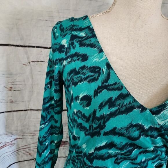 Diane Von Furstenberg Oletta Silk Faux Wrap Jersey Size 6 - Picture 5 of 7